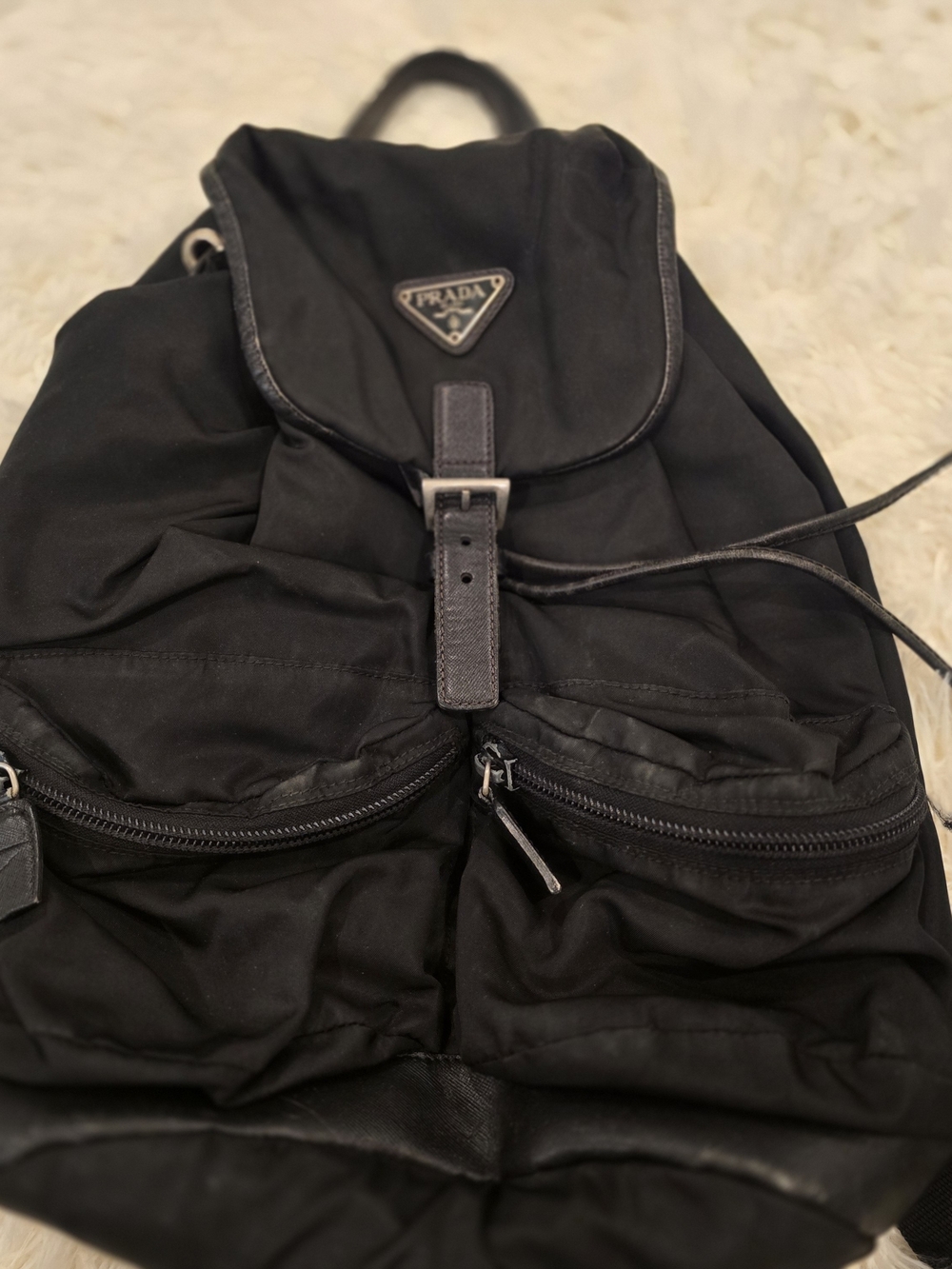 Prada Black Nylon Drawstring Backpack - Picture 13 of 16